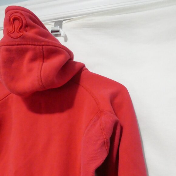 LULULEMON | P2P 16 inches measured | Red Scuba Zip-Up Hooded Sweatshirt / Hoodie - Picture 12 of 15